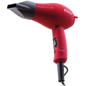 Secador De Cabelos Titanium Travel 2 Velocidades Philco Vermelho Bivolt
