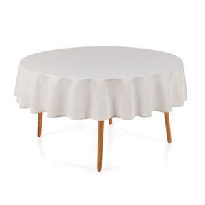 Toalha De Mesa Karsten Caetano Sempre Limpa Redondo 1,78m Branco