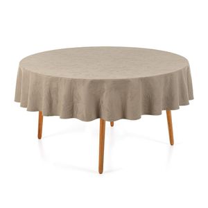 Toalha De Mesa Kasrten Katherine 1,70m Redondo 100% Algodão Taupe