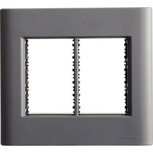 Placa 6 Postos 4x4 Tramontina Giz Titânio Soft Touch Suporte Tramontina