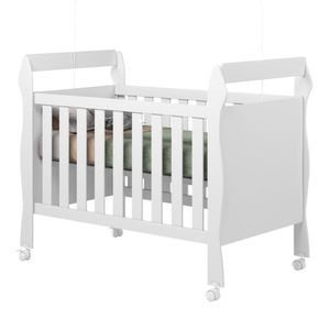 Berço Mini Cama Soninho 3 Em 1 Tigus Baby Branco