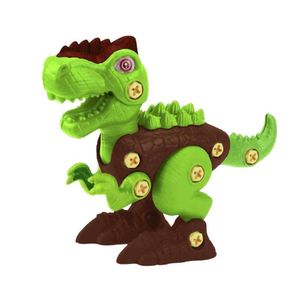 Brinquedo Monta Dino T-rex Verde 28 Peças 6302 Xplast