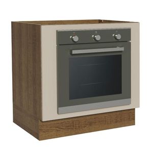 Balcão Para Forno De Embutir 80 X 60 Cm Sem Tampo Rustic/crema Agata Madesa Rustic/crema