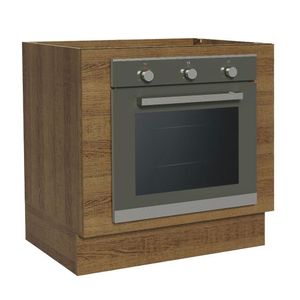 Balcão Para Forno De Embutir 80 X 60 Cm Sem Tampo Rustic Glamy, Stella Madesa Rustic