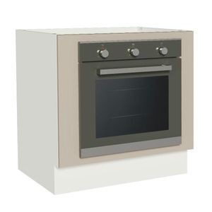 Balcão Para Forno De Embutir 80 X 60 Cm Sem Tampo Branco/crema Agata Madesa Branco/crema