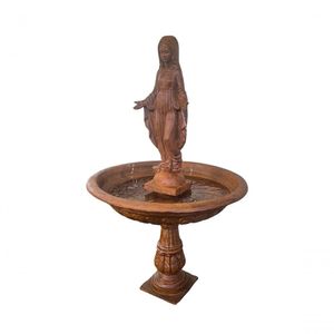 Chafariz Escultura Nossa Senhora 85cm Ferro Fundido Jardim Capela Imagem Fazenda
