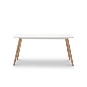 Mesa Retangular Em Mdf Eames Charles Eiffel - Branco Branco