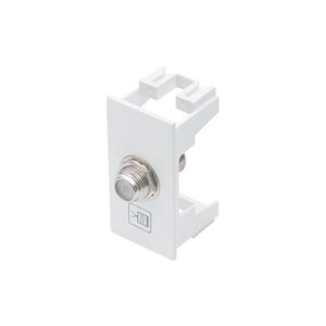 Módulo Tomada Antena De Tv Fame Habitat Para Cabo Coaxial Branco