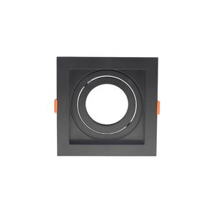 Spot De Embutir Recuado Nordecor Flea Para 1 Lâmpada Par 20 Quadrado Preto