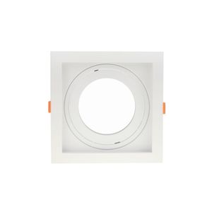 Spot De Embutir Recuado Nordecor Flea Para 1 Lâmpada Par 30 Quadrado Branco