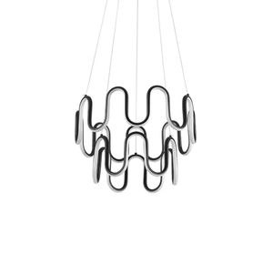 Lustre Pendente Nordecor Keli 2225 Preto Led Bivolt