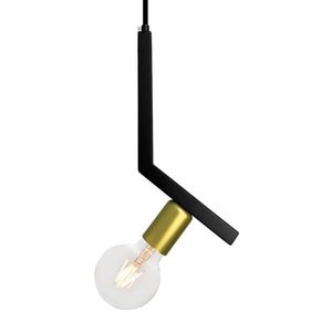 Lustre Pendente Lumix Ln1004 Preto E27 Bivolt