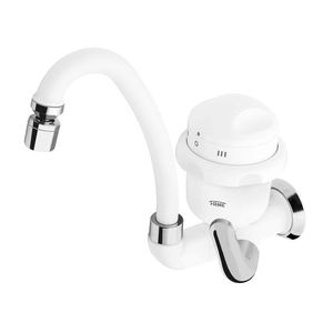Torneira Elétrica Fame Bica Alta 3 Temperaturas De Parede Branca 220v