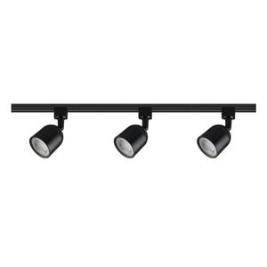 Trilho Com 3 Spots Led Blumenau 15w Bivolt Preto 3000k Luz Amarela