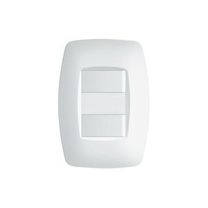 Interruptor Simples Duplo Fame Elegance Com Placa 4x2 Branco