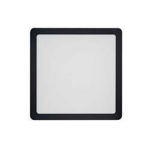Painel De Led Blumenau Quadrado De Sobrepor 18w Bivolt Preto 4100k Luz Neutra