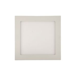 Painel De Led Blumenau Slim Quadrado De Embutir 18w Bivolt 3000k Luz Amarela