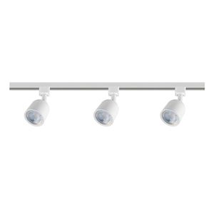 Trilho Com 3 Spots Led Blumenau 15w Bivolt Branco 3000k Luz Amarela