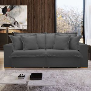 Sofá Cama Retrátil E Reclinável Arizona 240cm Cinza