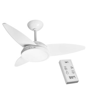 Ventilador Lykan Led  220v 3p Clm Ctrl Remoto 130w Branco