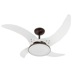 Ventilador De Teto Mareiro Led 127v 4p At Branco-marron