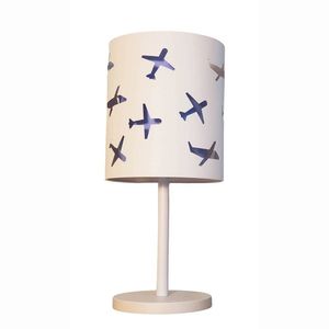 Abajur Infantil Aviões Duplo 20x42cm Azul-branco