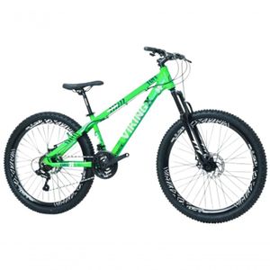 Bicicleta Vikingx Freeride Aro 26 Câmbios Shimanos 21v Verde Neon