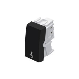 Módulo Pulsador Para Campainha Fame Habitat Black 16a Preto