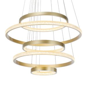 Lustre Pendente Nordecor Bean 2461 Dourado Led Bivolt
