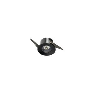 Spot De Embutir Para Móvel Nordecor Elysa Redondo Led 1w Bivolt Preto 3000k Luz Amarela