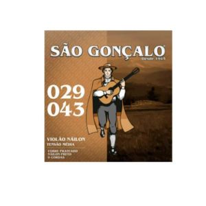 Encordoamento P-violão Nylon Preto 0.029 - 0.043 São Gonçalo