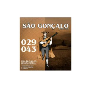 Encordoamento P-violão Nylon Cristal 0.029 - 0.043 Tensão Média São Gonçalo