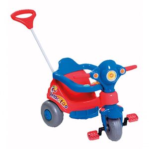 Triciclo Infantil Com Haste Direcionável Velocita - Vermelho - Calesita
