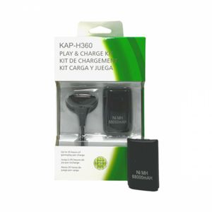 Bateria P/ Controle Xbox 360 Com Cabo Kap-h360
