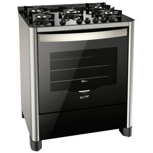 Fogão A Gás De Piso 5 Bocas Fischer Gran Cheff Prata Bivolt