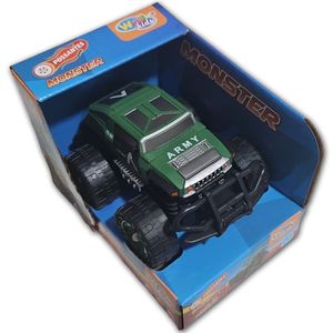 Carrinho De Fricção Monster Trucks Possantes Wellkids Verde Army