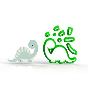 Cortador Dinossauros Festa - Mod 4 Tamanho 6 Cm