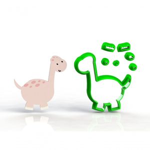 Cortador Dinossauro Festa - Mod 3 Tamanho 6 Cm