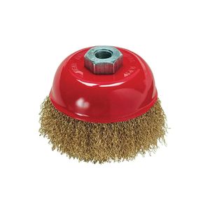 Escova Aço Carbono Tipo Copo 3" 75mm Rosca M14 - Mtx