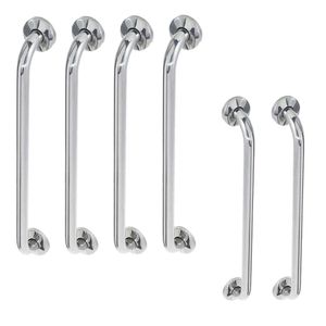 Alça De Apoio Barra Inox Kit 6 Unidades 70cm 80cm Suporte Gestante Idoso Criança Corrimao