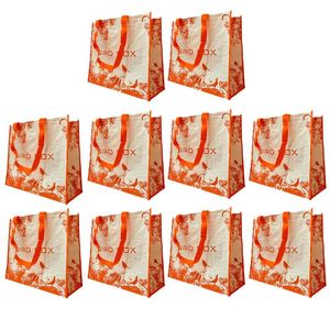 Bolsa Ecobag Sacola De Ombro Ecologica Kit 10 Uni Compras Mercado Reutilizavel Dobravel Multiuso