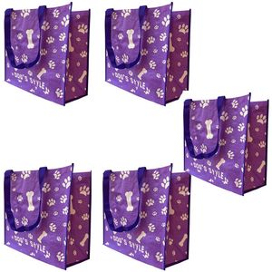 Bolsa Ecologica Ecobag Kit 5 Uni Sacola Ombro Reutilizavel Compras Mercado Economia