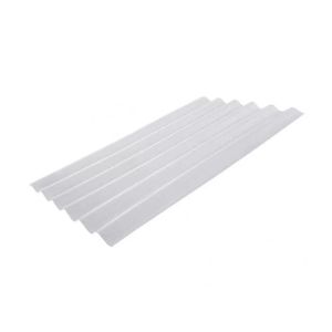 Kit Com 5 Telhas Policarbonato 183cm X 110cm Onda Alta Branco