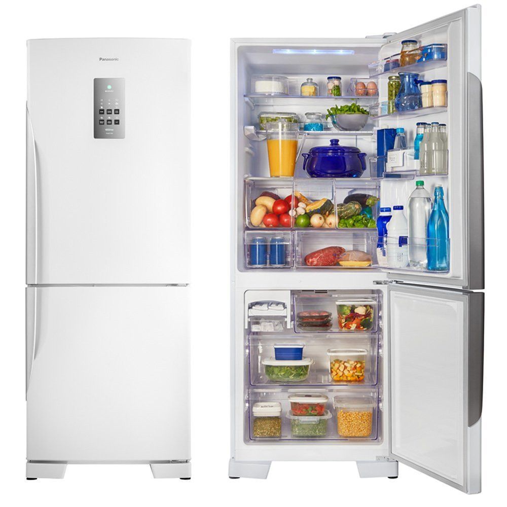 Menor preço em Refrigerador Panasonic Inverter Duplex Frost Free 425L Branco 110v Nr-bb53pv3w