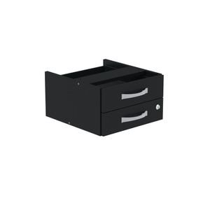 Gaveteiro Aéreo Para Escritório 2 Gavetas Pe40 Preto