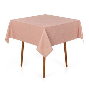 Toalha De Mesa Kasrten Melli 1,40m X 1,40m Quadrado Rosa Vintage