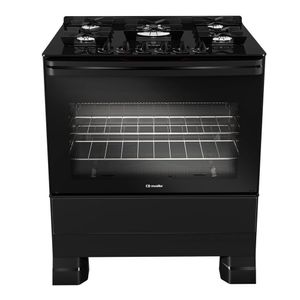 Fogão à Gás 5 Bocas Mueller Preto Fosco MFV5BF Preto Bivolt