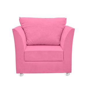 Poltrona Cadeira Decorativa Para Sala E Quarto Lisboa Suede Rose