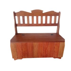 Baú Com Encosto De - Madeira Maciça Demolição 93cmx80mtx47cm