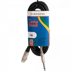 Cabo Para Microfone Linha Brasil Xlr(f) X P10 7m Preto Hayonik [f003]